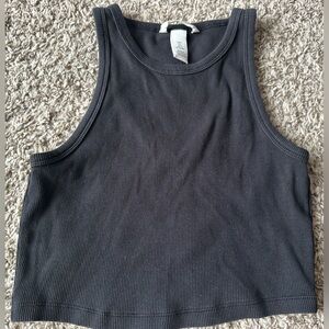 H&M Black Ribbed Tank Top